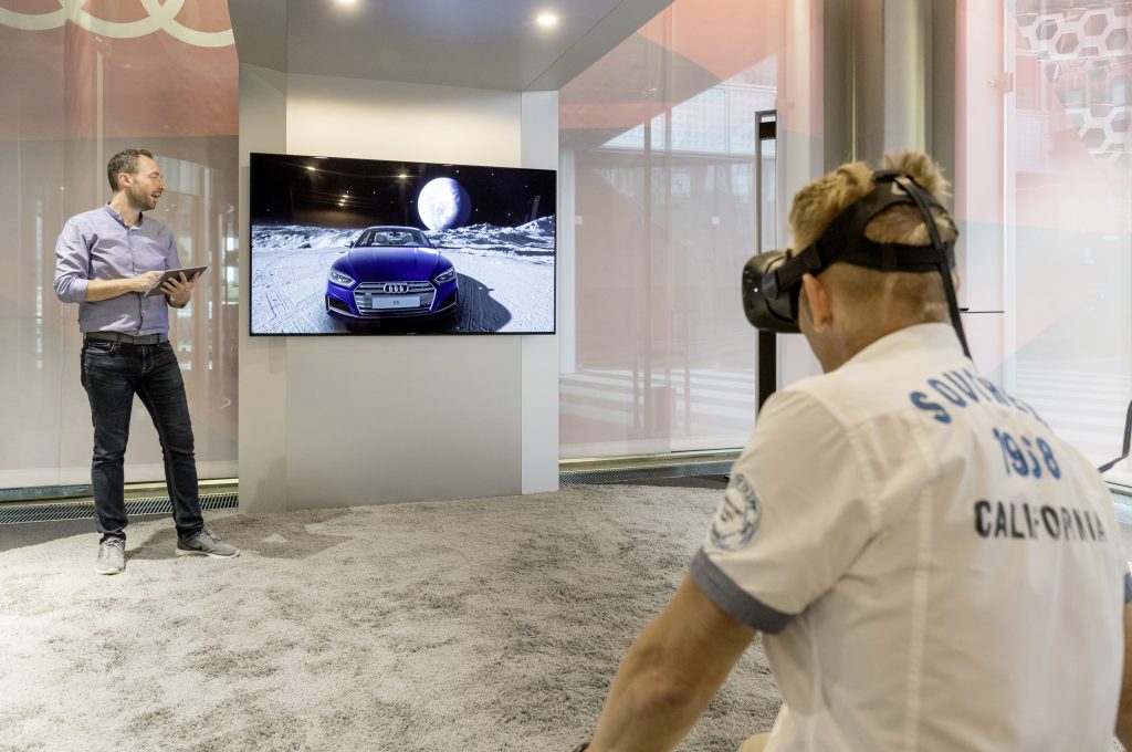audi vr dealership vive 1024x680 - How Digital Marketing Affects the Way We Buy Cars?